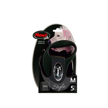 Roulette Flexi Safari M (up to 25 kg) 5 m roster, gray/black-1