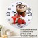 Watch wall kitchen "coffee and strawberries", silent, d-24 cm