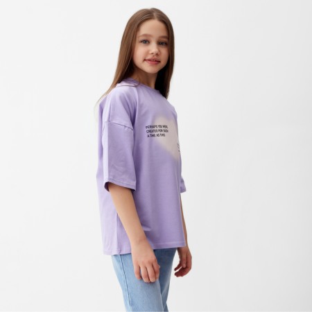 T -shirt Children's Minaku Lavender color, height 98 cm-3