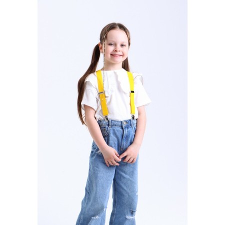 Buildings are children, width - 2 cm, yellow color