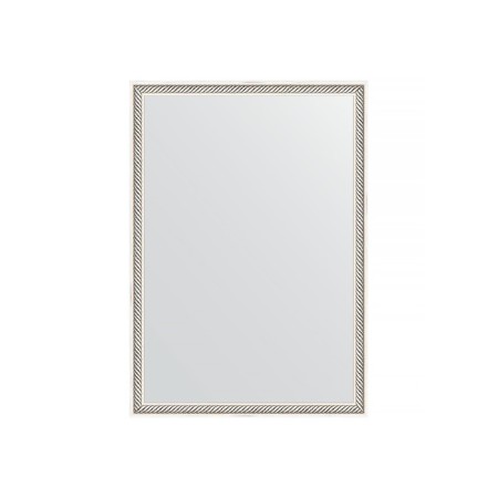 Mirror in the baguette frame, twisted silver 28 mm, 48x68 cm