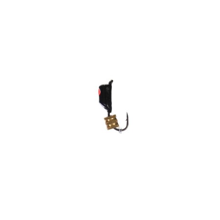 Mormyshka column black, red eye + tetro cube cube, weight 0.9 g-1