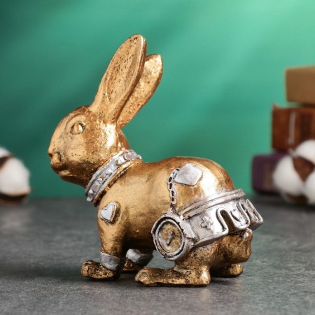 Figure "Rabbit with Cup" bronze, 15cm-2