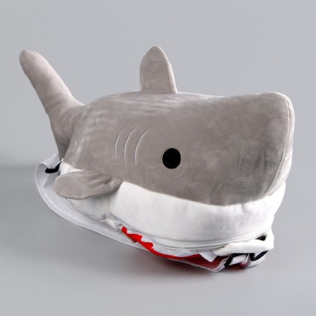 Baby plush backpack for the boy "Shark", 30 x 7 x 20 cm-1