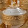 Gavana dessert stand, 35 × 35 × 53, 6 sections, Golden metal color
