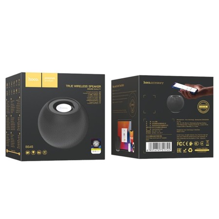 Portable column Hoco BS45, 5 W, 500 mAh, BT5.0, Microsd, FM radio, black-3