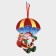 Decorative decoration (suspension) "Santa Claus and Bear" 24.5x17 cm