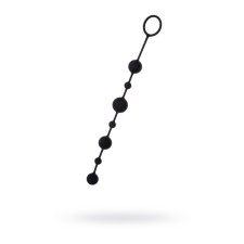 Anal chain Toyfa A-Toys Coron, silicone, black color, 35.9cm