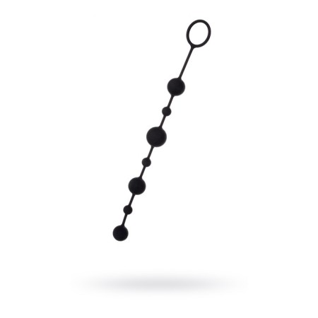 Anal chain Toyfa A-Toys Coron, silicone, black color, 35.9cm