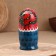 Matryoshka "Berry", Blue scarf, red dress, 5 doll, 16 cm