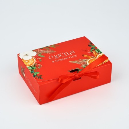Barry -folded double -sided "Happiness", 16.5 x 12.5 x 5 cm, New Year-2