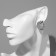 Earrings Metal "Atmosphere" Crown, Color Silver