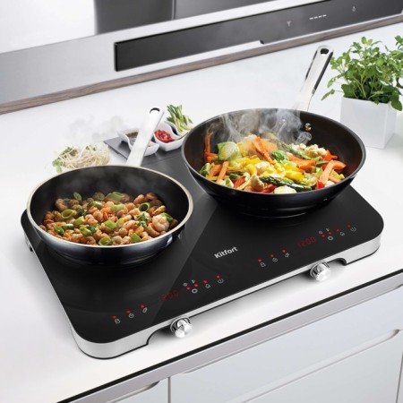 Induction slab KitFort KT-149, 1800 + 1300 W, cord 1.4 m-1
