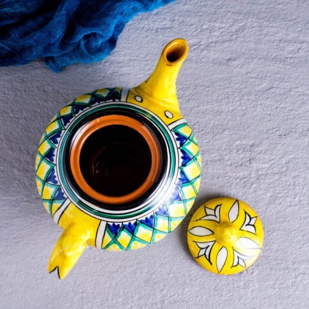 Rishtan ceramics "Patterns", 1000 ml, yellow-5