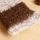 Knitted washcloth "Brike. Strip", mixing color, 18x12x4.5cm, foam