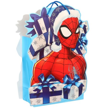 New Year. Gift package, 23x27x11.5 cm, packaging, spider-man-2