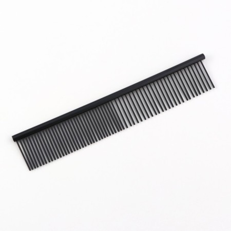 A comb for wool with galvanic coating, 18 x 3 cm, black-1
