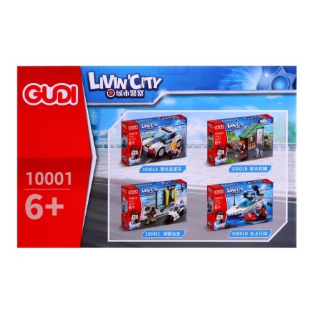 Block designer for boys Police "Pucked on a motorcycle", 106 parts-2
