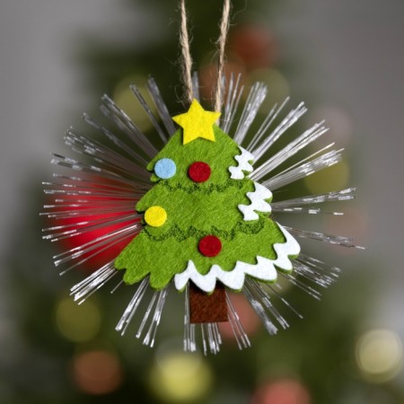 Light suspension "Christmas tree" 10 cm, batteries Lr44x3, glow of multi-1