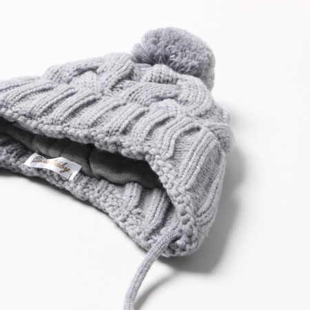 Children's hat, light gray, size 42-44 cm-1