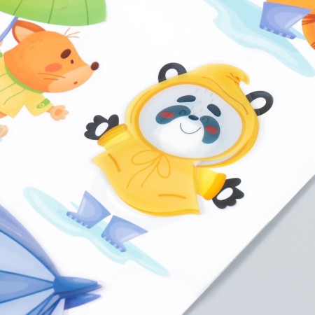 Sticker Plastic Interior 3D "Funny Animals" MIX 35x50 cm-4