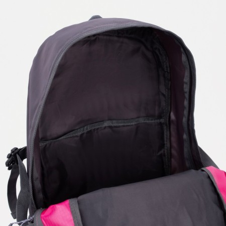 Tourist backpack with a zipper 40 l, 3 pockets, raspberry color-4