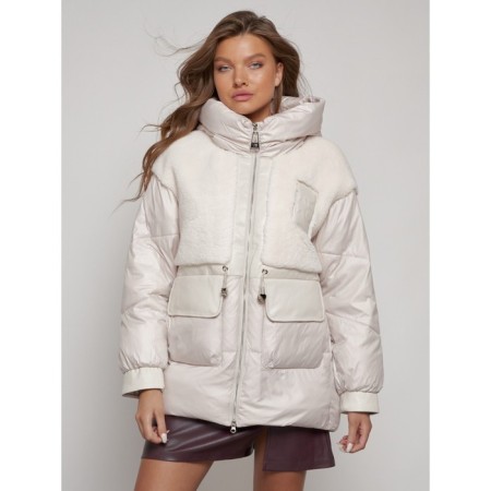 Winter jacket, size 50, beige color-7