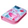 Penal 3 sections, tab inside, 140 x 210 x 40 mm, fabric, calligrata top block "flamingos"