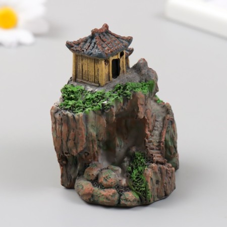 Figure for Florarium Polystone "House on the Cliff" 6.5x5x7.5 cm-1