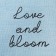 Pocket Textile Ethel "Love and Bloom", 41*20 cm