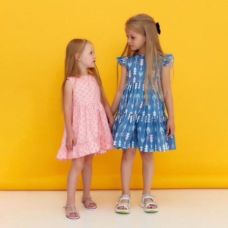 Dress children's kaftan "hearts" r. 98-104-2