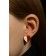 Earrings Assorted "Hearts" Nuturel, Beige-Red Color