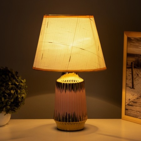 Table lamp "Neva" 1x40W E14 pink/gold 24x24x40cm-1