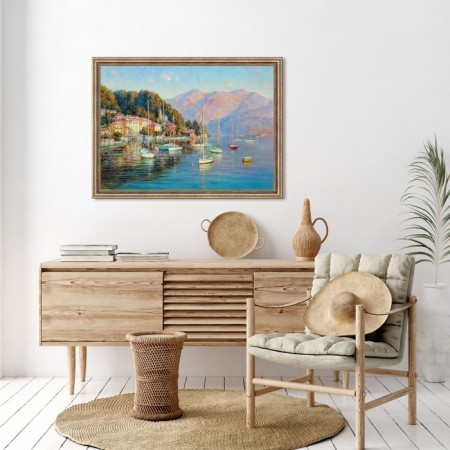 Reproduction of the picture "Morning Light", 50x70 cm, frame 56-014-3