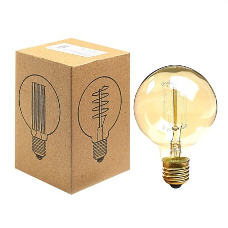 Nonintage incandescent lamp, G80, 40 W, E27, 230 V, 120x80 mm, warm white-2