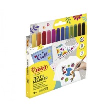Fabric felt -tip pens 12 colors, Jovi, euro suspension