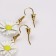 Earrings Metal "brightness" chamomile, yellow-white color