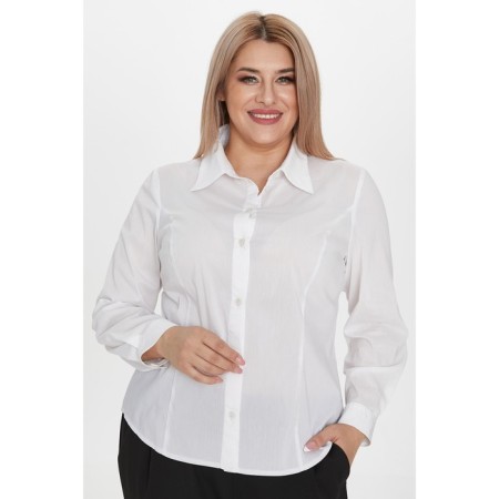 Female blouse, size 62, white color-3