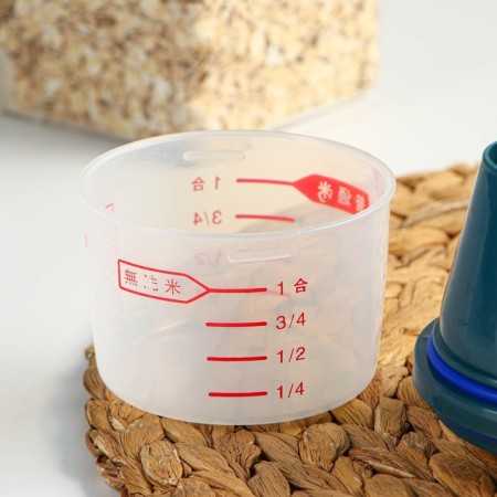 A plastic container for storing bulk products with a dispenser, 1 kg, 17 × 10.5 × 22 cm, the color is transparent-4