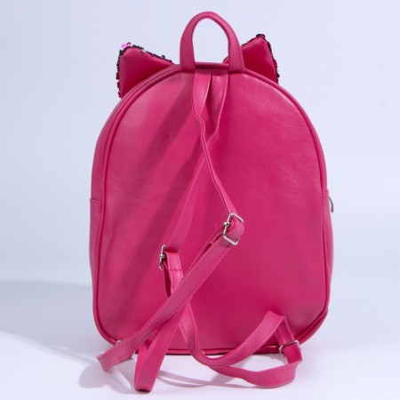 Baby backpack for girls with sequins, lightning department, pink color-2