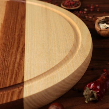 Menzhitsa wooden "Slavic", with a cutting board, D-30 cm, an array of ash-2