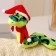 Soft toy "Snake", in the New Year's cap, 16 cm