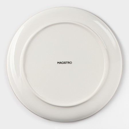 Porcelain dining plate Magistro "Cerera", d = 20.3 cm, white color-3