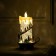 LED candle with snowmen, 14 × 23 × 12 cm, plastic, AAX3 batteries (not complete), USB, glow warm white