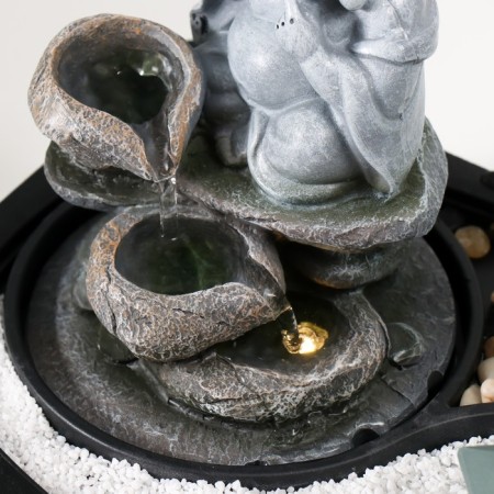 The desktop fountain from the network, backlight "Hothee on the Stones" 29x21x22 cm-5
