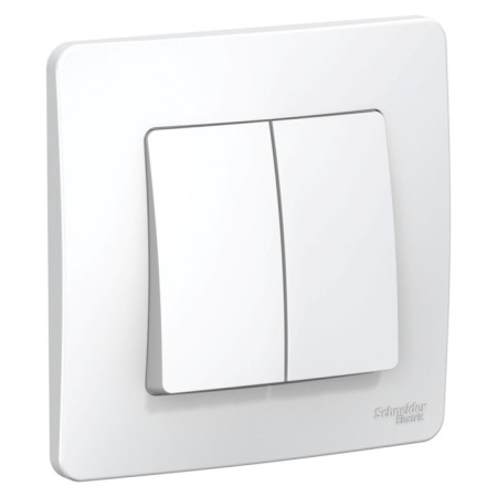 SE BLANCA switch, 6 A, 2 keys, IP20, hidden, white, Blnvs006501