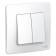 SE BLANCA switch, 6 A, 2 keys, IP20, hidden, white, Blnvs006501