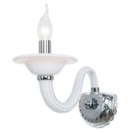 Sconces classic "shell", 1 lamp 40W E14, base white chrome 28x28x28 cm-1