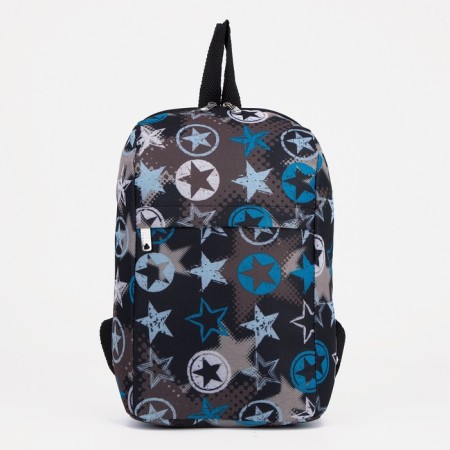 Baby backpack on lightning, 2 outer pockets, black color