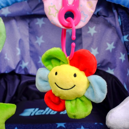 Bulk Soft Bulge on the crib, stroller "Soft friends", 27 - 38 cm, rattles, 3 toys-3